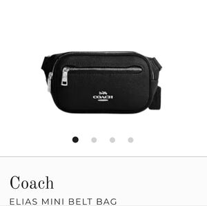 Coach Black Leather Belt Bag